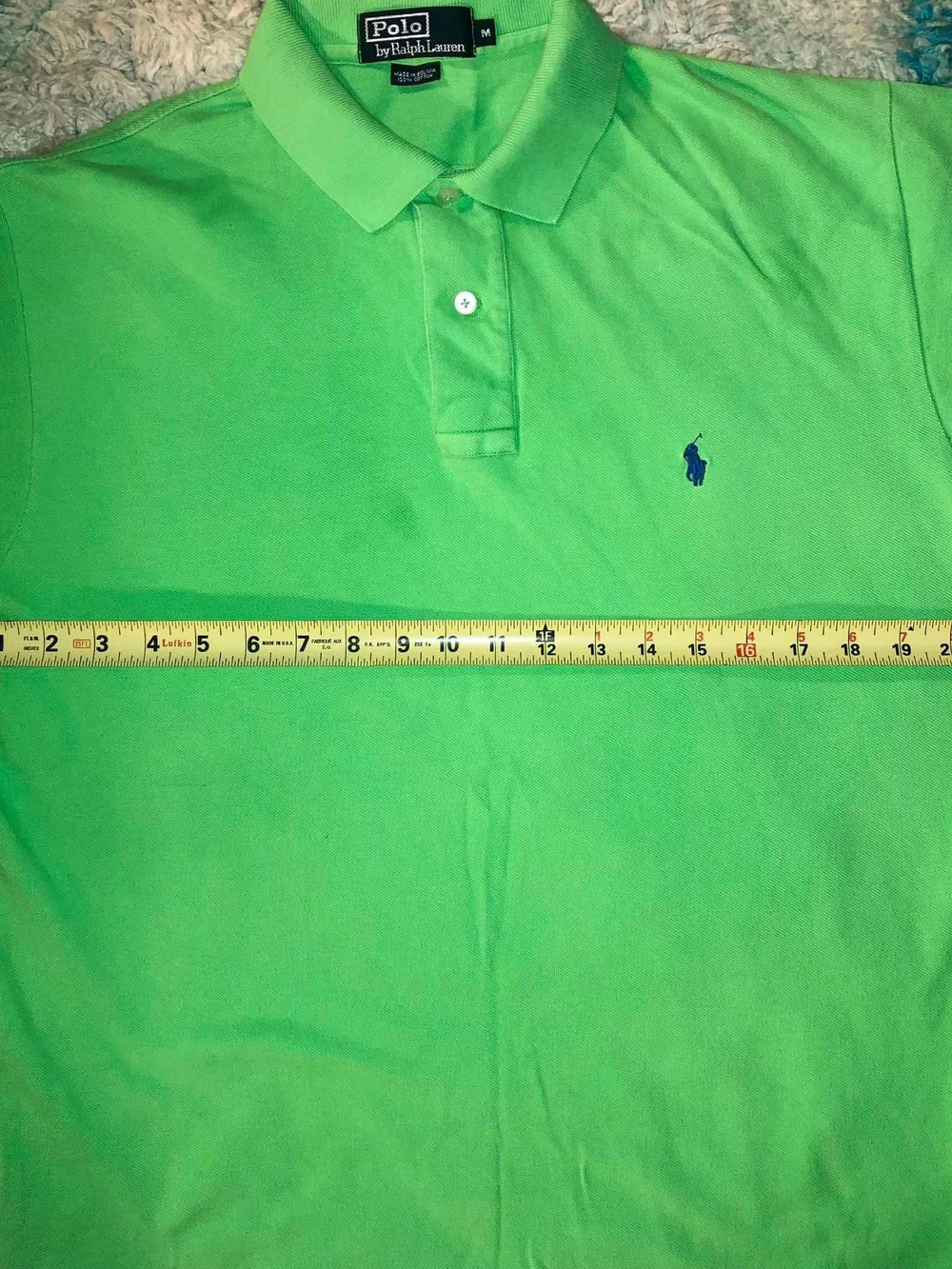 Ralph Lauren Lime Green Polo with Blue Pony